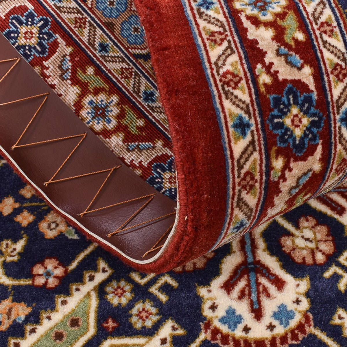 Tapis de couloir Tapis persan - Ghom - Royal - 191 x 53 cm - beige foncé