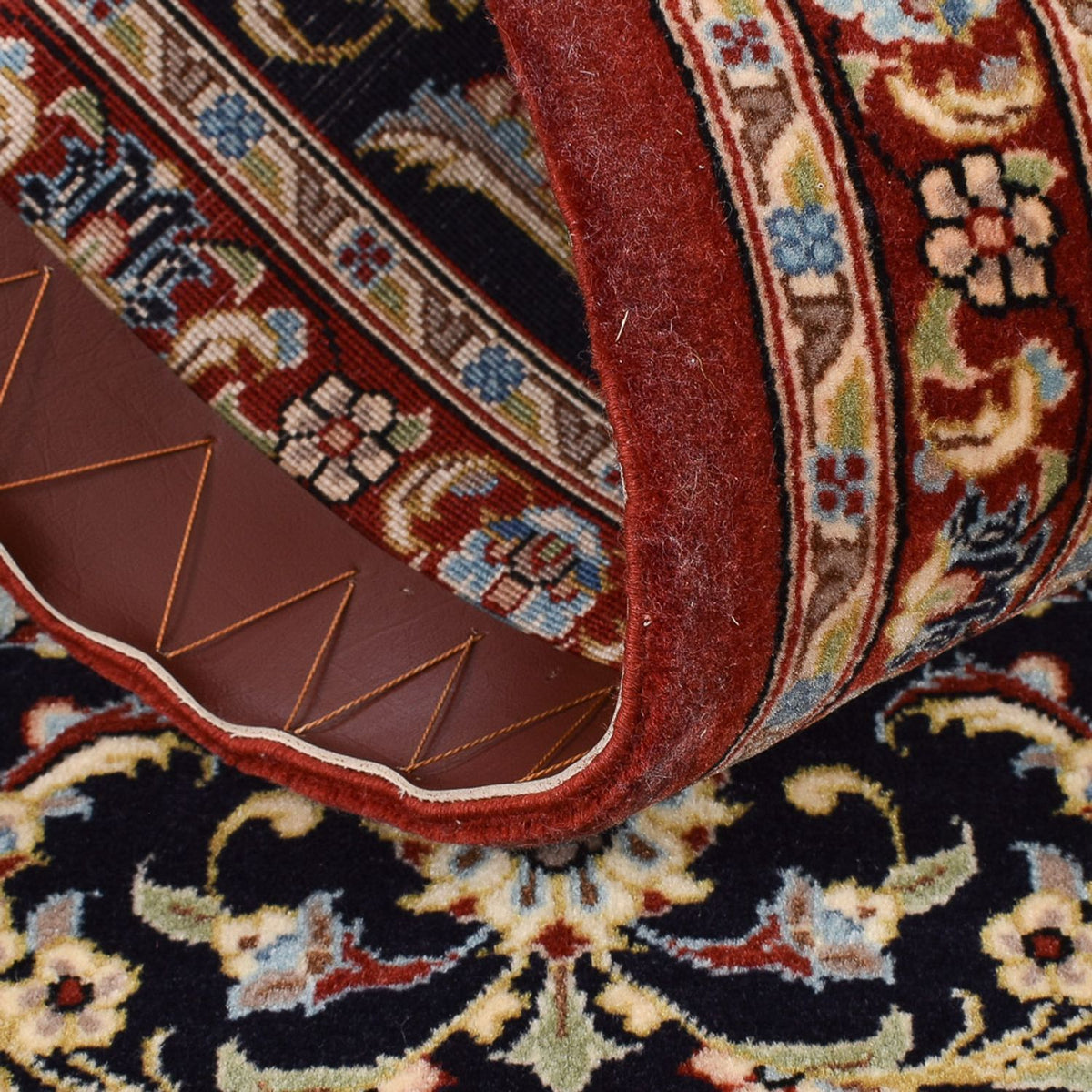 Tapis de couloir Tapis persan - Ghom - Royal - 193 x 54 cm - beige foncé