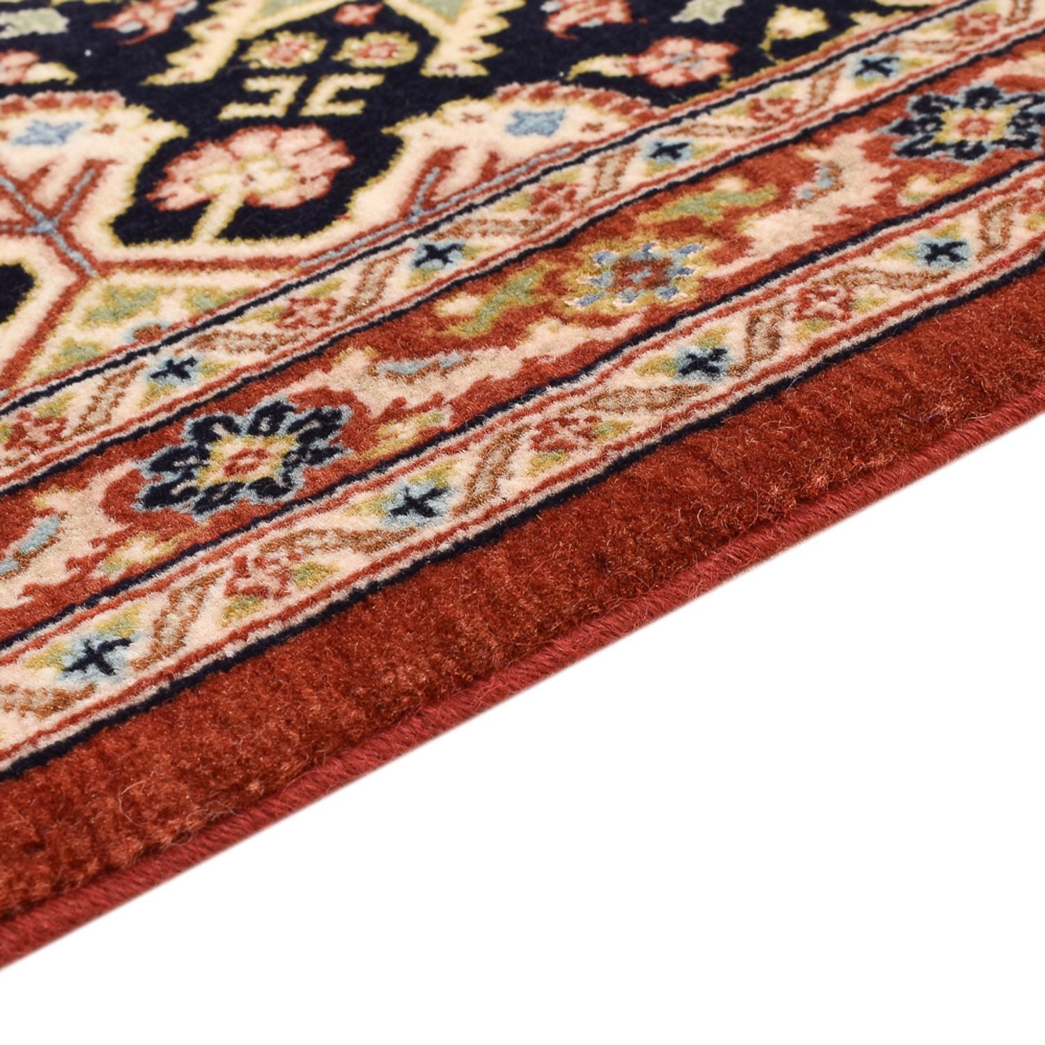 Tapis de couloir Tapis persan - Ghom - Royal - 203 x 54 cm - beige foncé