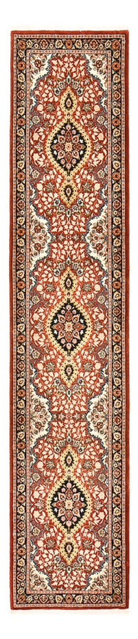 Tapis de couloir Tapis persan - Ghom - Royal - 297 x 63 cm - rouge clair