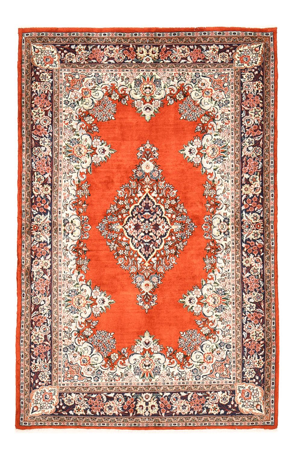 Tapis persan - Ghom - Royal - 196 x 131 cm - rouge