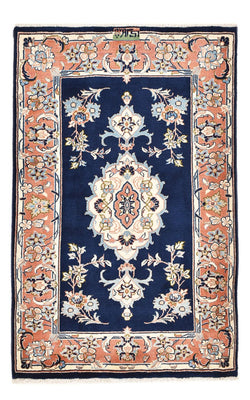 Tapis persan - Keshan - 132 x 85 cm - bleu