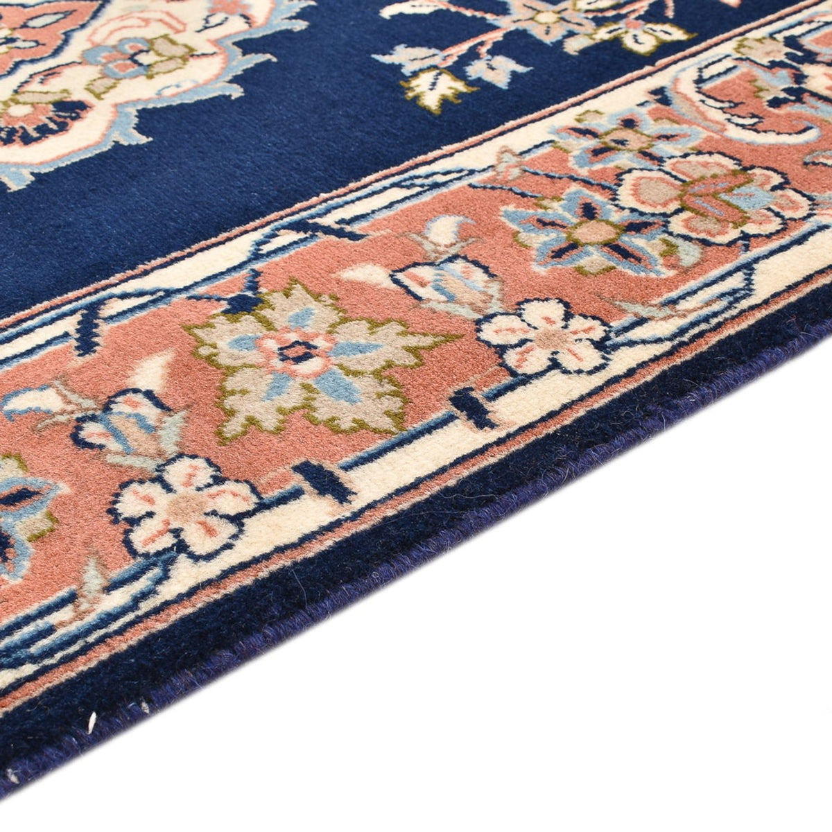 Tapis persan - Keshan - 132 x 85 cm - bleu