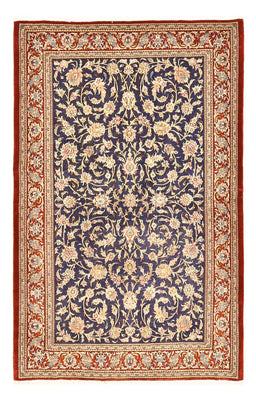 Tapis persan - Ghom - Royal - 203 x 133 cm - bleu foncé