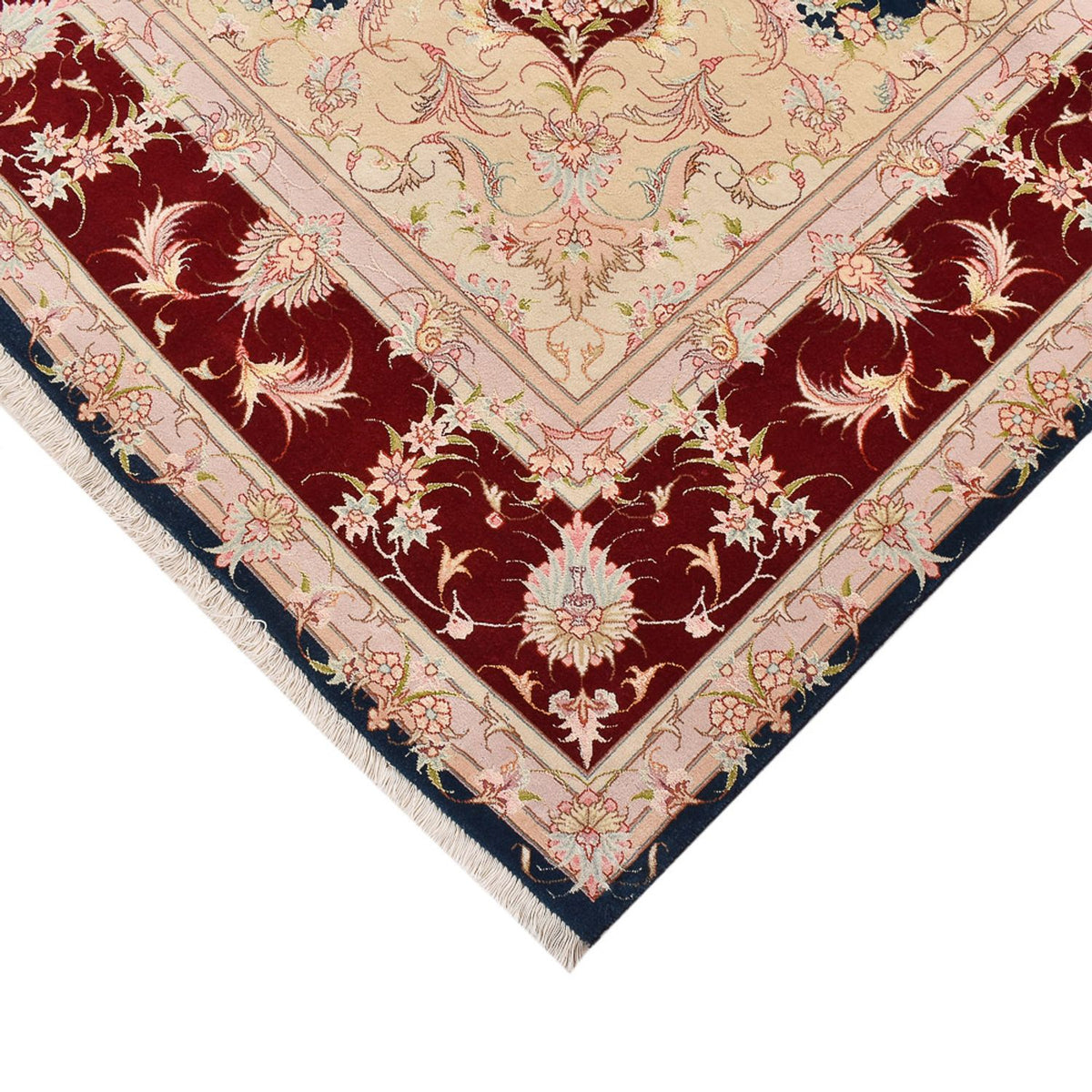 Tapis persan - Tabriz - Royal - 287 x 202 cm - bleu foncé
