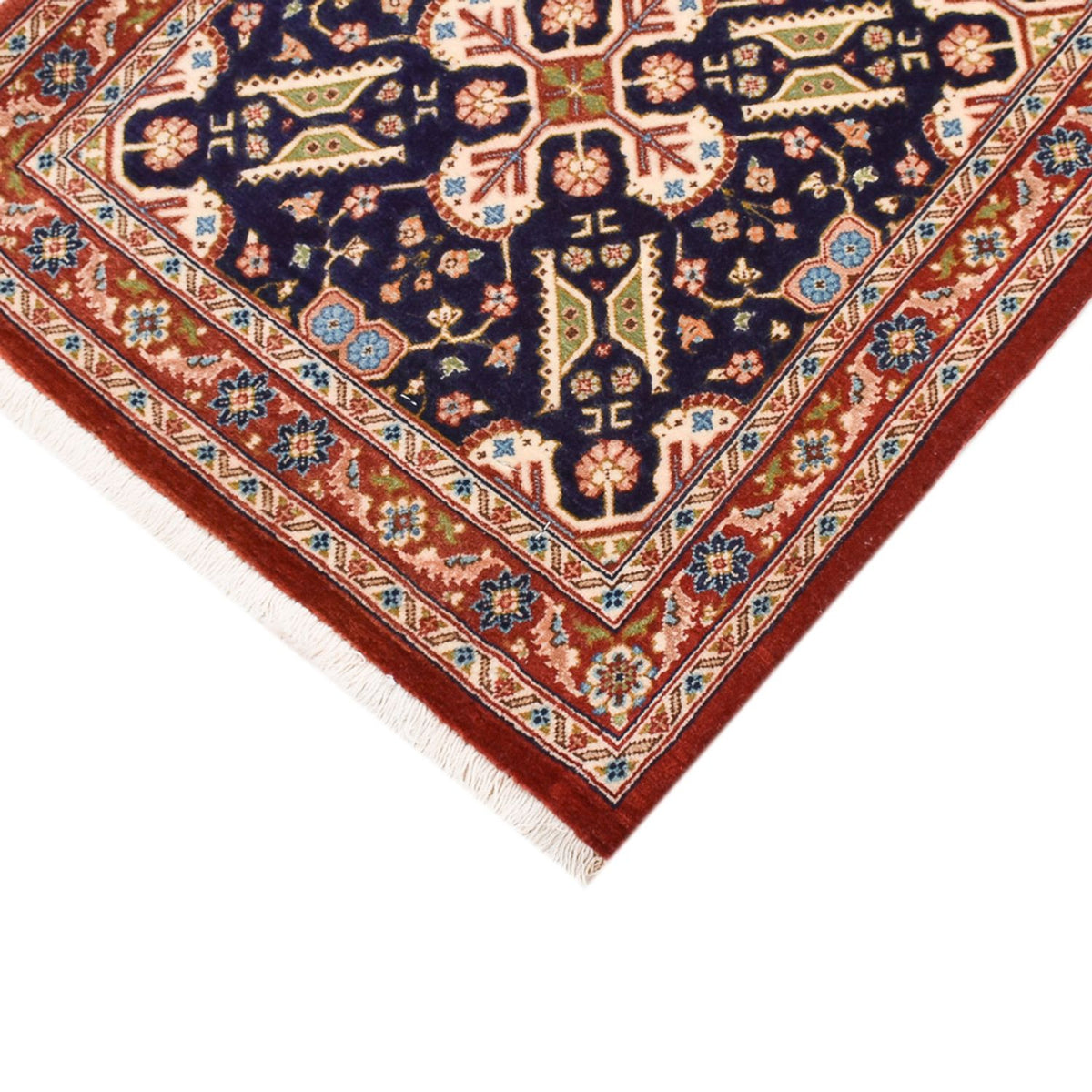 Tapis de couloir Tapis persan - Ghom - Royal - 204 x 55 cm - beige foncé