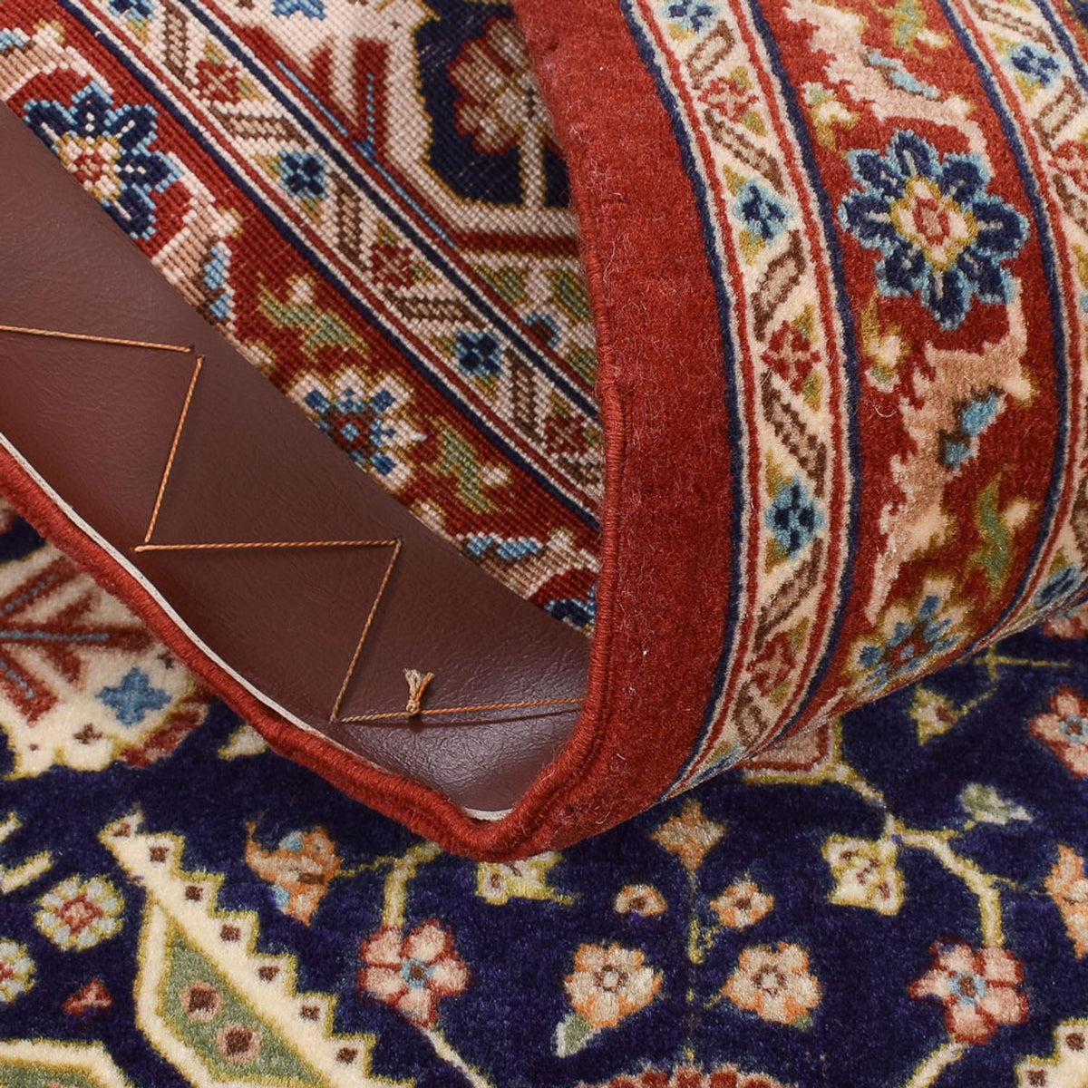 Tapis de couloir Tapis persan - Ghom - Royal - 204 x 55 cm - beige foncé