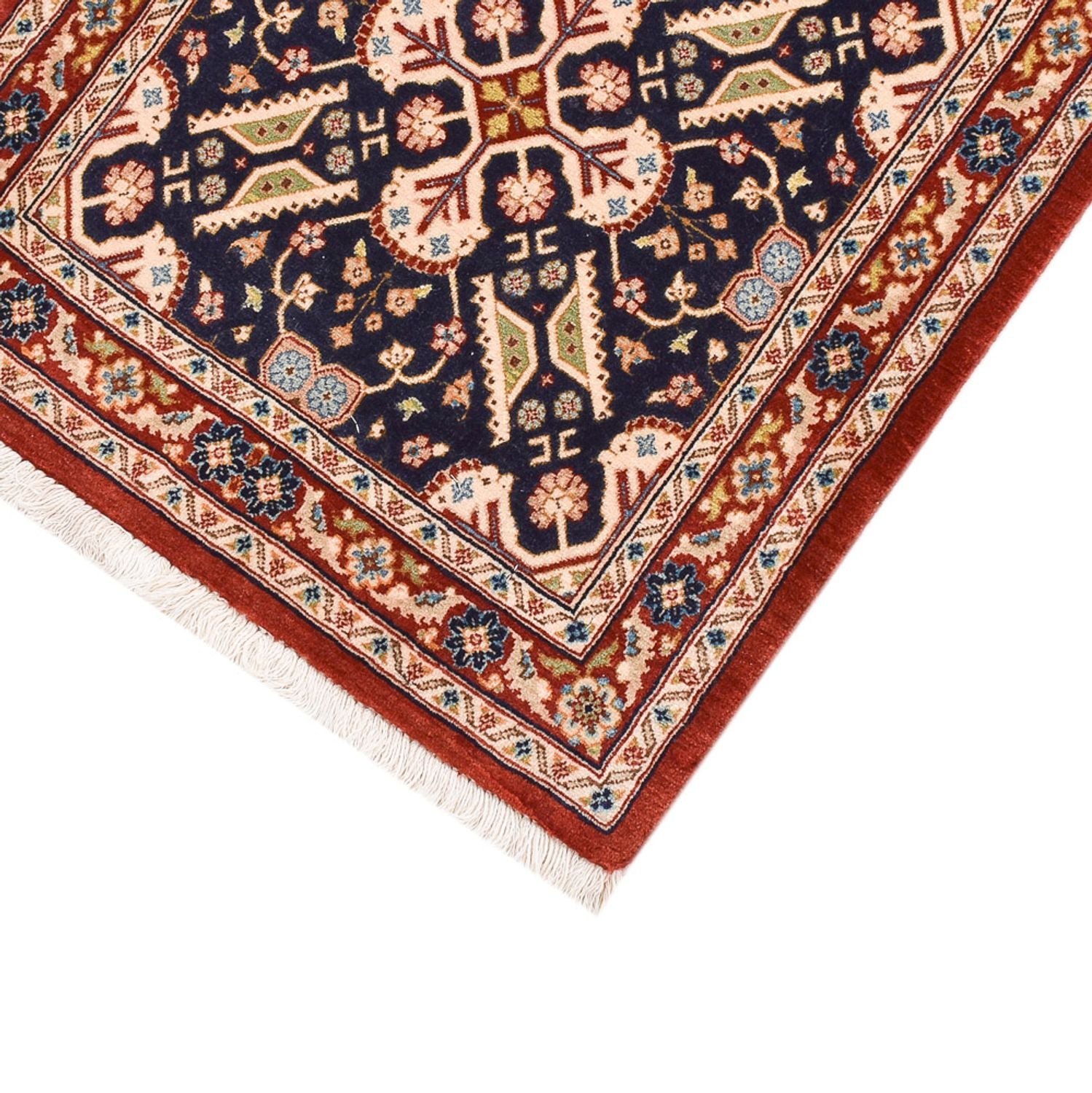 Tapis de couloir Tapis persan - Ghom - Royal - 204 x 55 cm - beige foncé