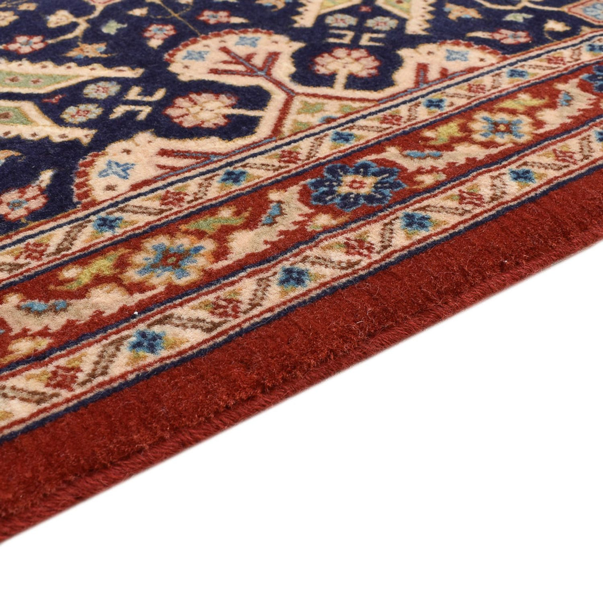 Tapis de couloir Tapis persan - Ghom - Royal - 204 x 55 cm - beige foncé