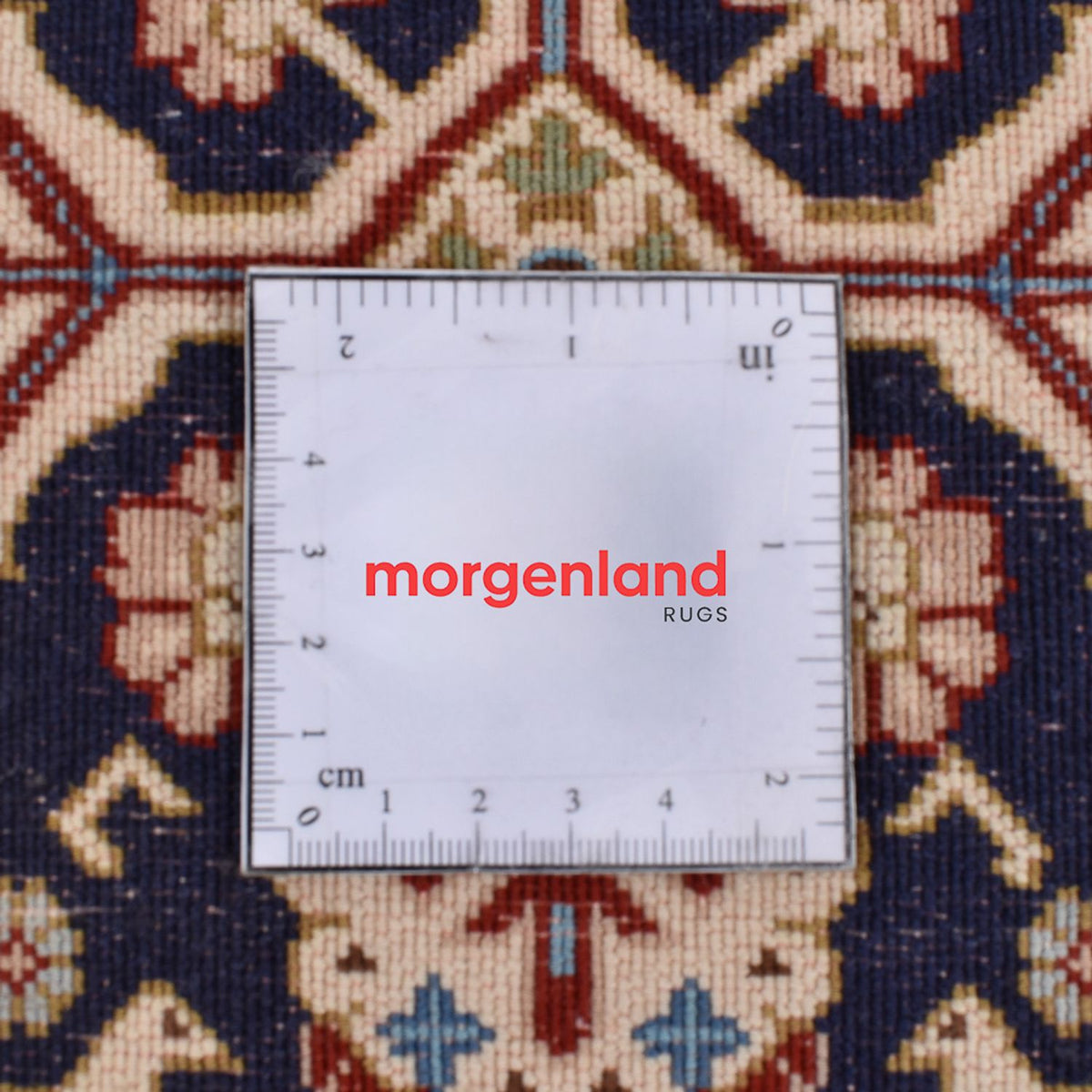 Tapis de couloir Tapis persan - Ghom - Royal - 195 x 55 cm - beige foncé