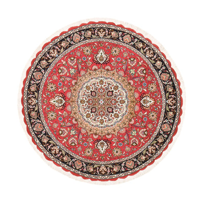 Tapis persan - Tabriz - Royal ronde  - 150 x 150 cm - rouge