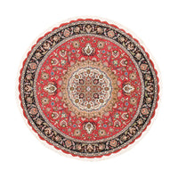 Tapis persan - Tabriz - Royal ronde  - 150 x 150 cm - rouge