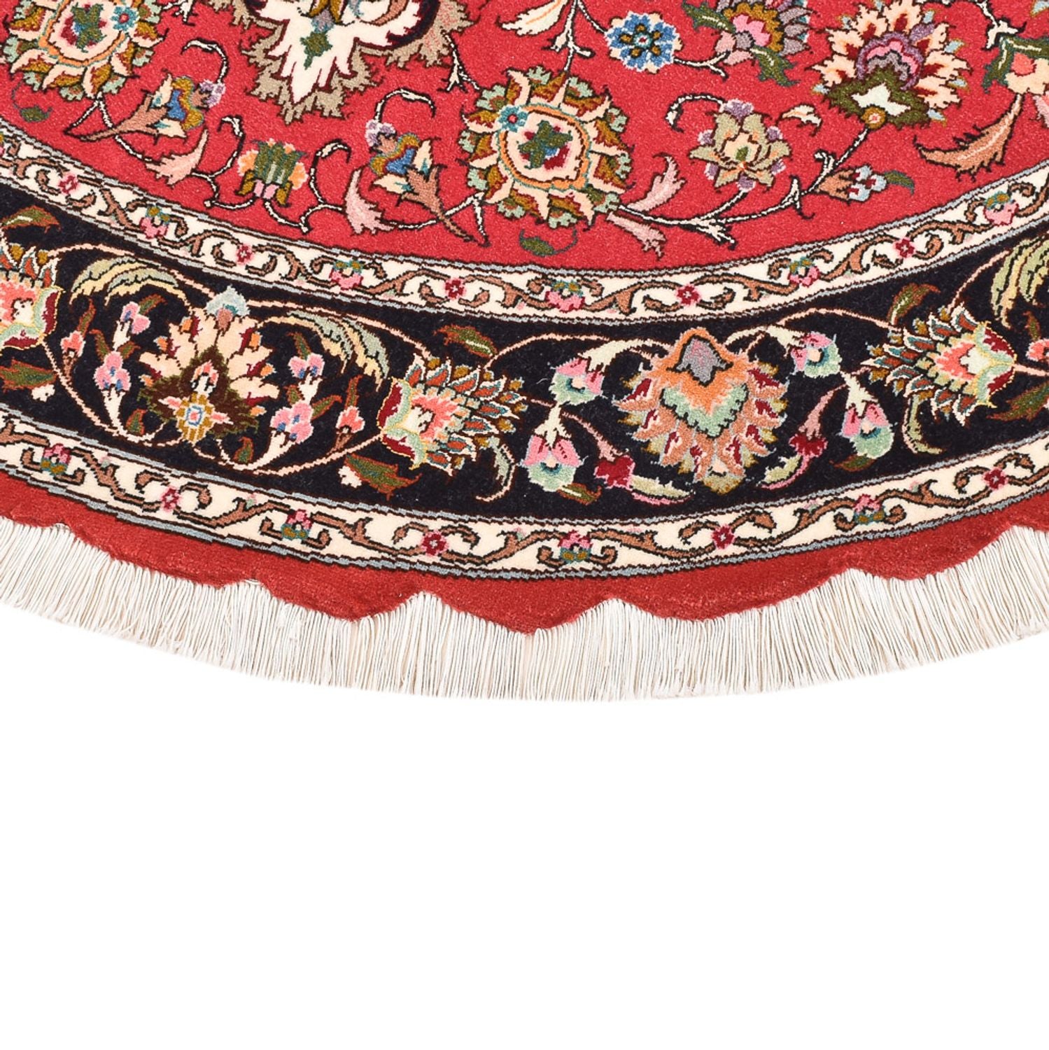Tapis persan - Tabriz - Royal ronde  - 150 x 150 cm - rouge