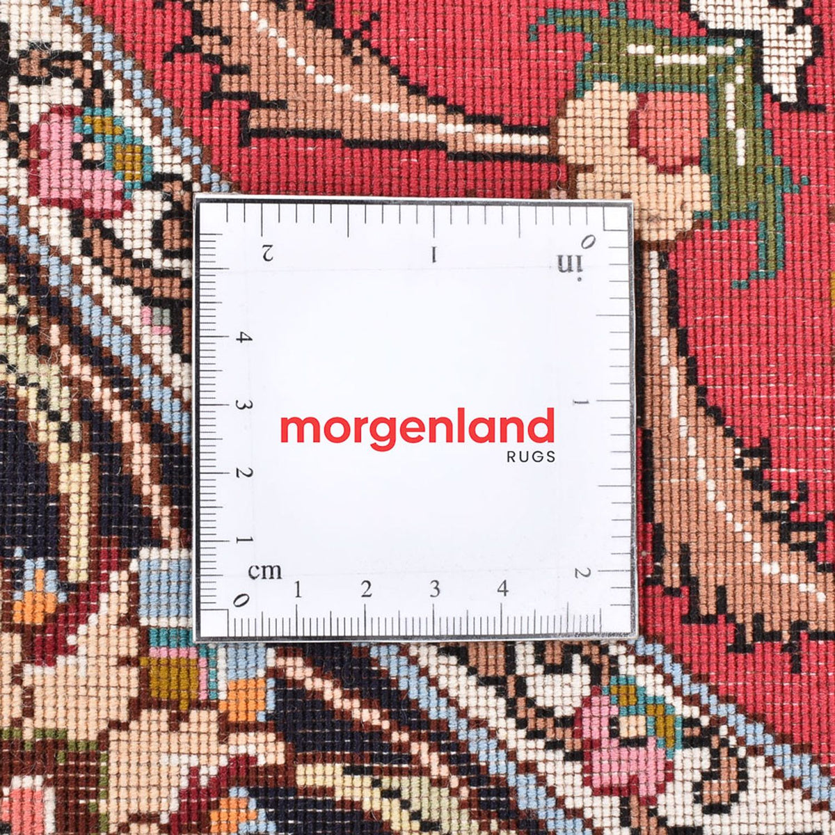 Tapis persan - Tabriz - Royal ronde  - 150 x 150 cm - rouge