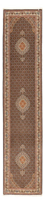 Tapis de couloir Tapis persan - Tabriz - Royal - 392 x 67 cm - beige foncé