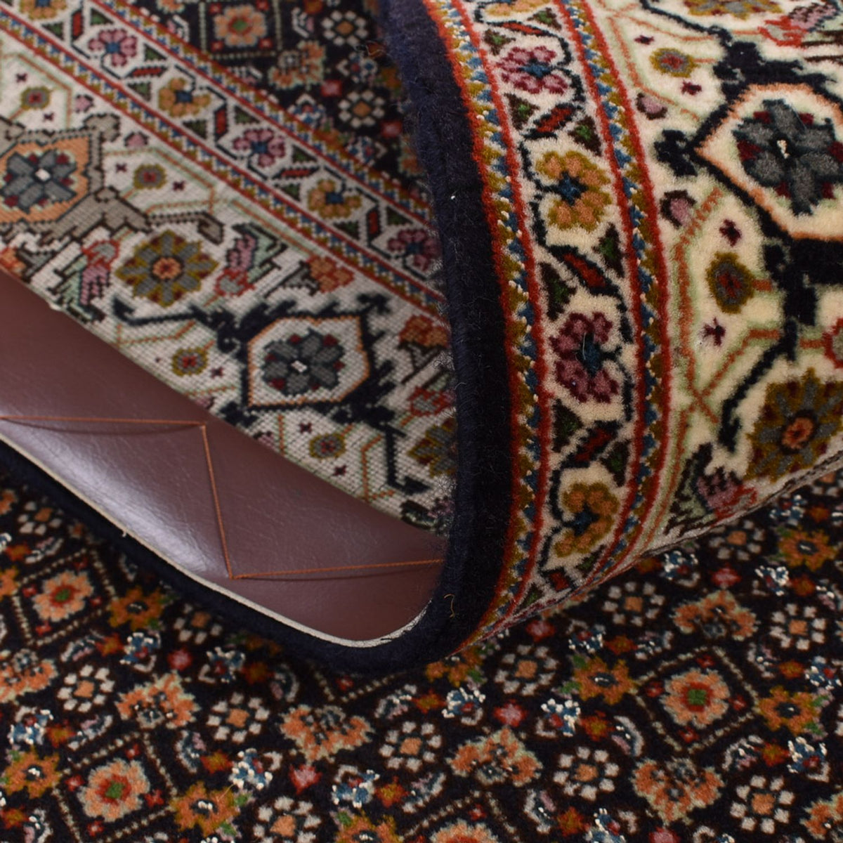 Tapis de couloir Tapis persan - Tabriz - Royal - 392 x 67 cm - beige foncé