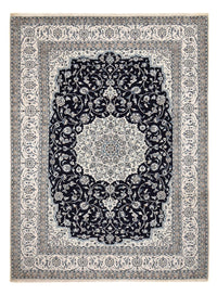 Tapis persan - Nain - 403 x 300 cm - bleu foncé