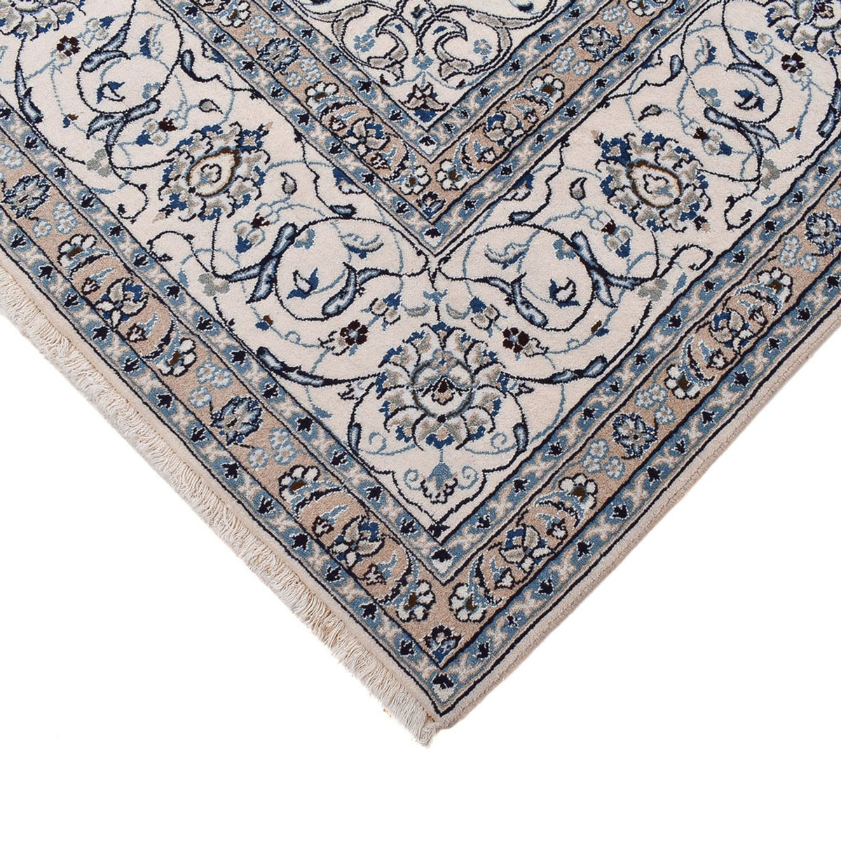 Tapis persan - Nain - 403 x 300 cm - bleu foncé