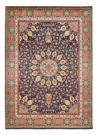 Tapis persan - Tabriz - Royal - 410 x 300 cm - bleu foncé