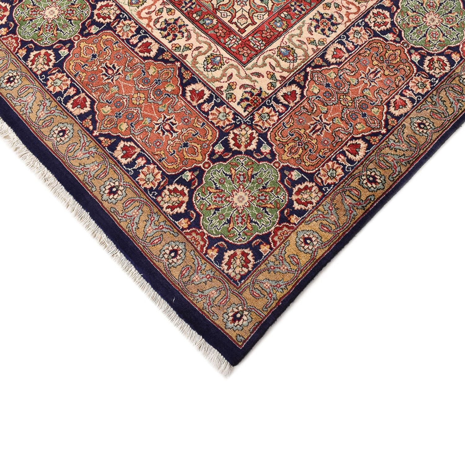 Tapis persan - Tabriz - Royal - 410 x 300 cm - bleu foncé