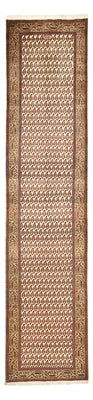 Tapis de couloir Tapis persan - Tabriz - Royal - 427 x 97 cm - beige foncé