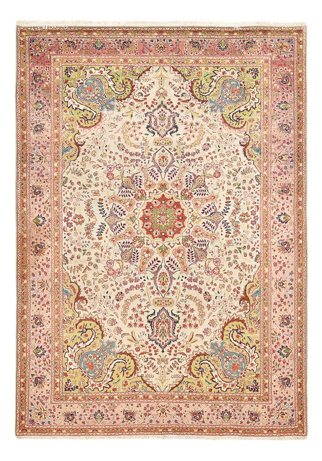 Tapis persan - Tabriz - Royal - 295 x 192 cm - saumon