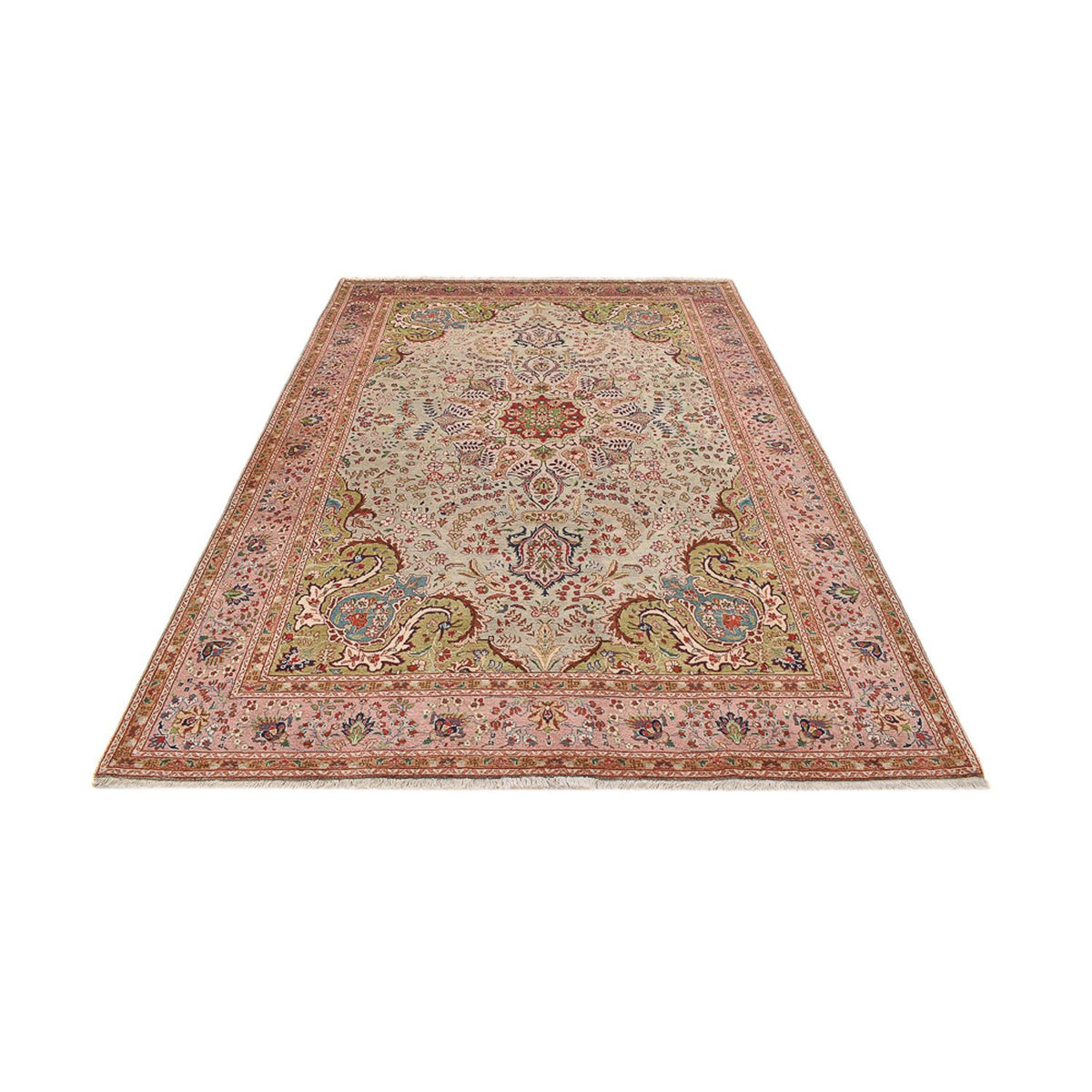 Tapis persan - Tabriz - Royal - 295 x 192 cm - saumon