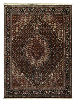 Tapis persan - Tabriz - Royal - 204 x 150 cm - marron foncé