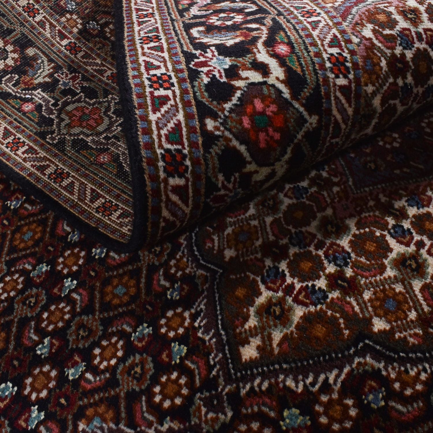 Tapis persan - Tabriz - Royal - 204 x 150 cm - marron foncé