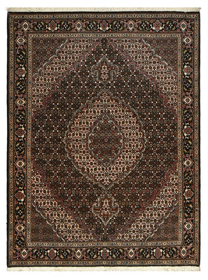 Tapis persan - Tabriz - Royal - 200 x 153 cm - marron foncé
