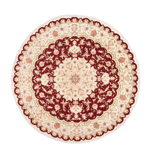 Tapis persan - Tabriz - Royal ronde  - 200 x 200 cm - multicolore