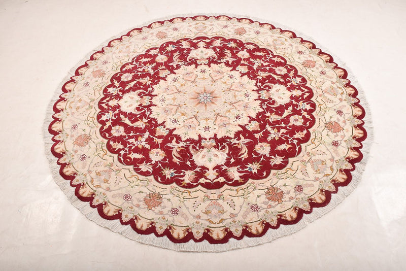 Tapis persan - Tabriz - Royal ronde  - 200 x 200 cm - multicolore