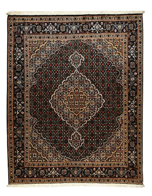 Tapis persan - Tabriz - Royal - 192 x 153 cm - marron foncé