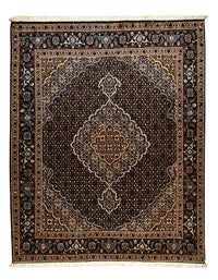 Tapis persan - Tabriz - Royal - 192 x 153 cm - marron foncé