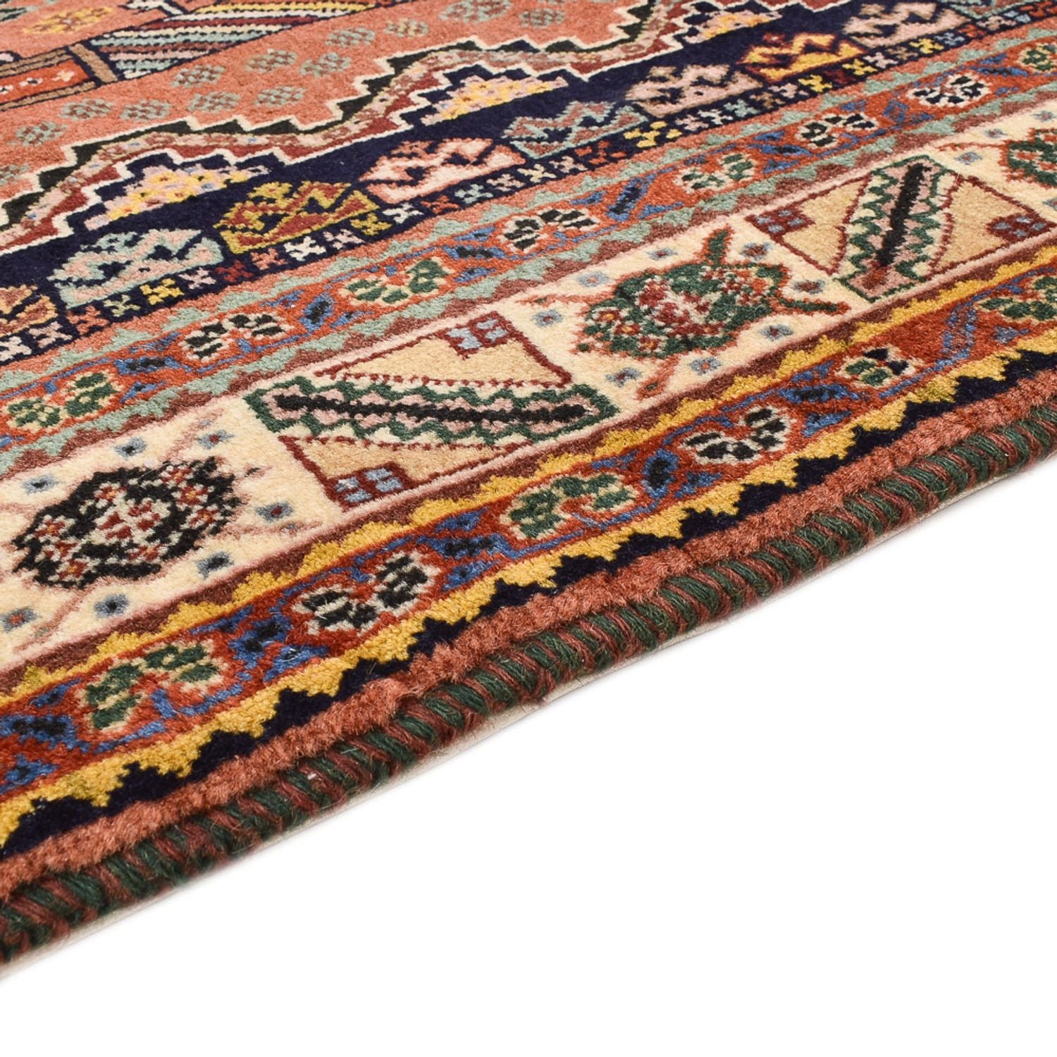 Tapis Gabbeh - Persan Kashkuli - 202 x 152 cm - rouge clair