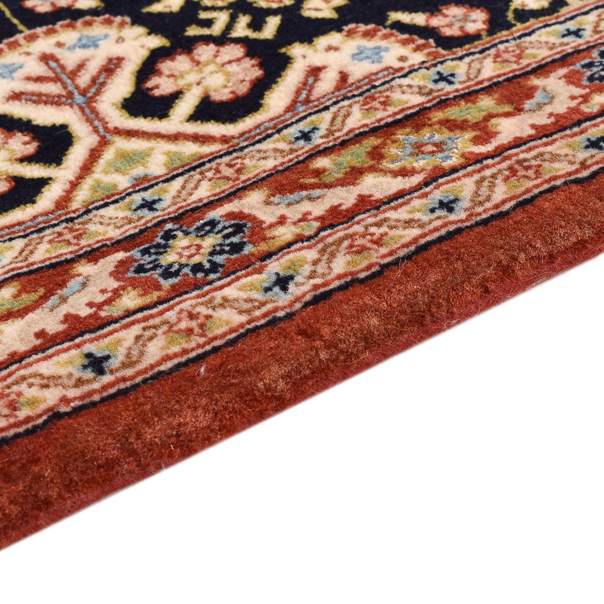 Tapis de couloir Tapis persan - Ghom - Royal - 201 x 52 cm - beige foncé