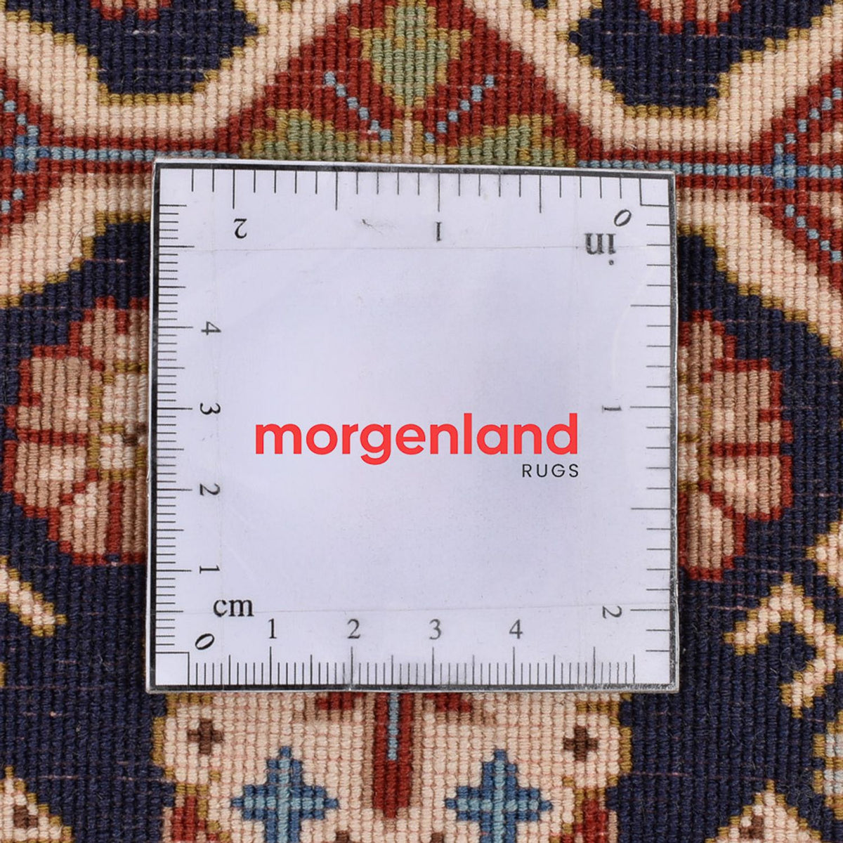 Tapis de couloir Tapis persan - Ghom - Royal - 202 x 52 cm - beige foncé