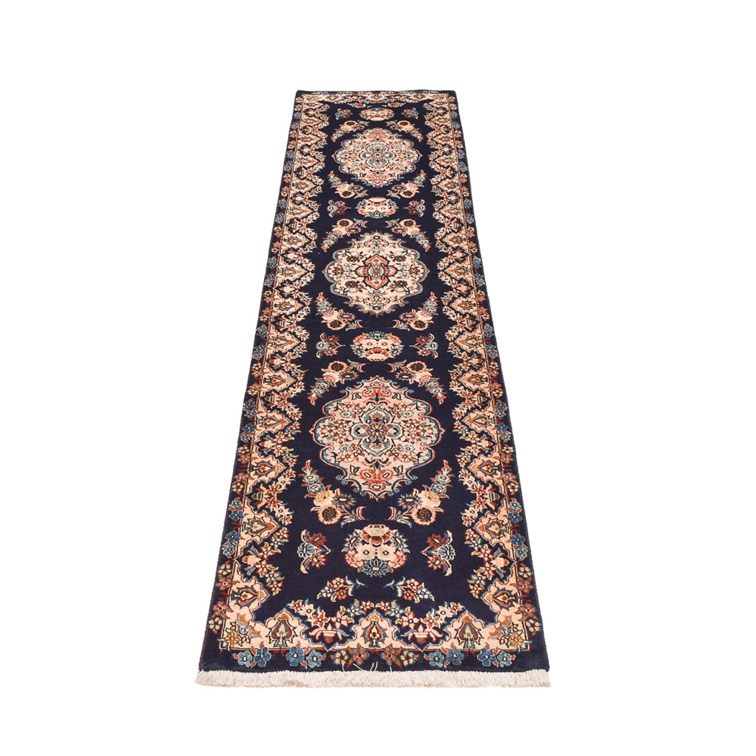 Tapis de couloir Tapis persan - Classique - 295 x 68 cm - bleu foncé