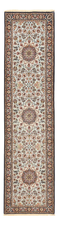 Tapis de couloir Tapis persan - Isfahan - Premium - 314 x 83 cm - sable