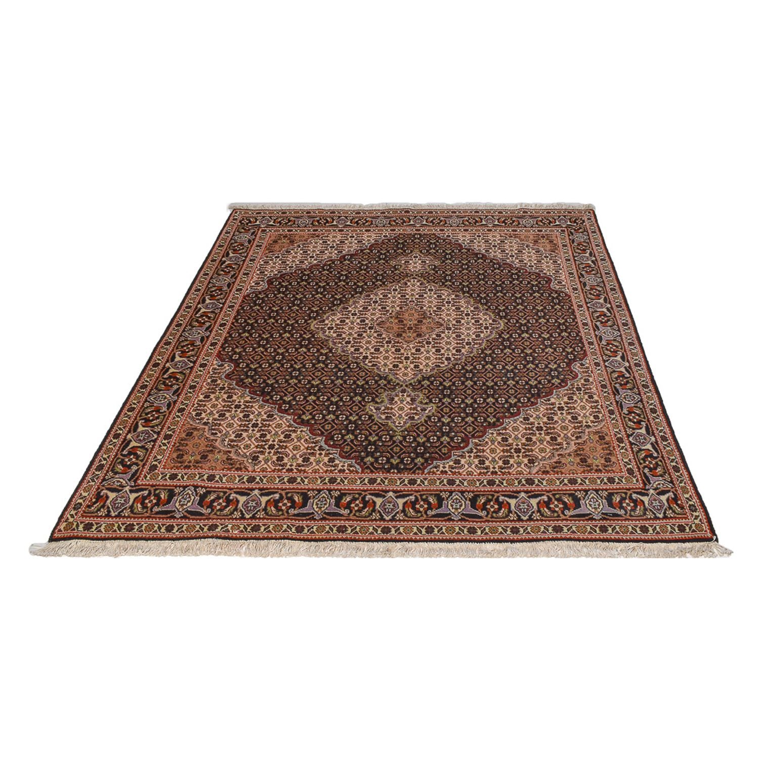 Tapis persan - Tabriz - Royal - 207 x 148 cm - marron