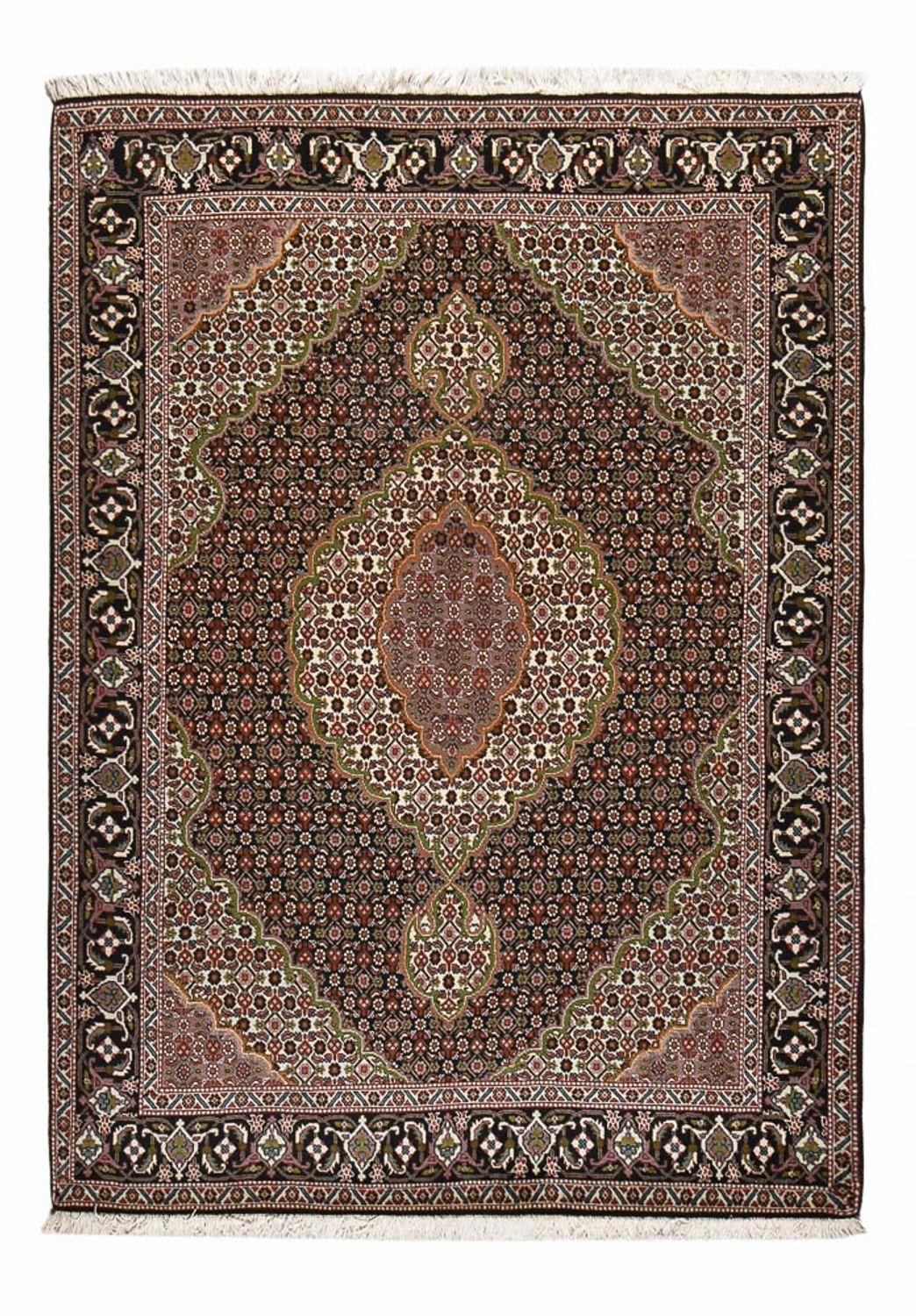 Tapis persan - Tabriz - Royal - 203 x 150 cm - marron foncé