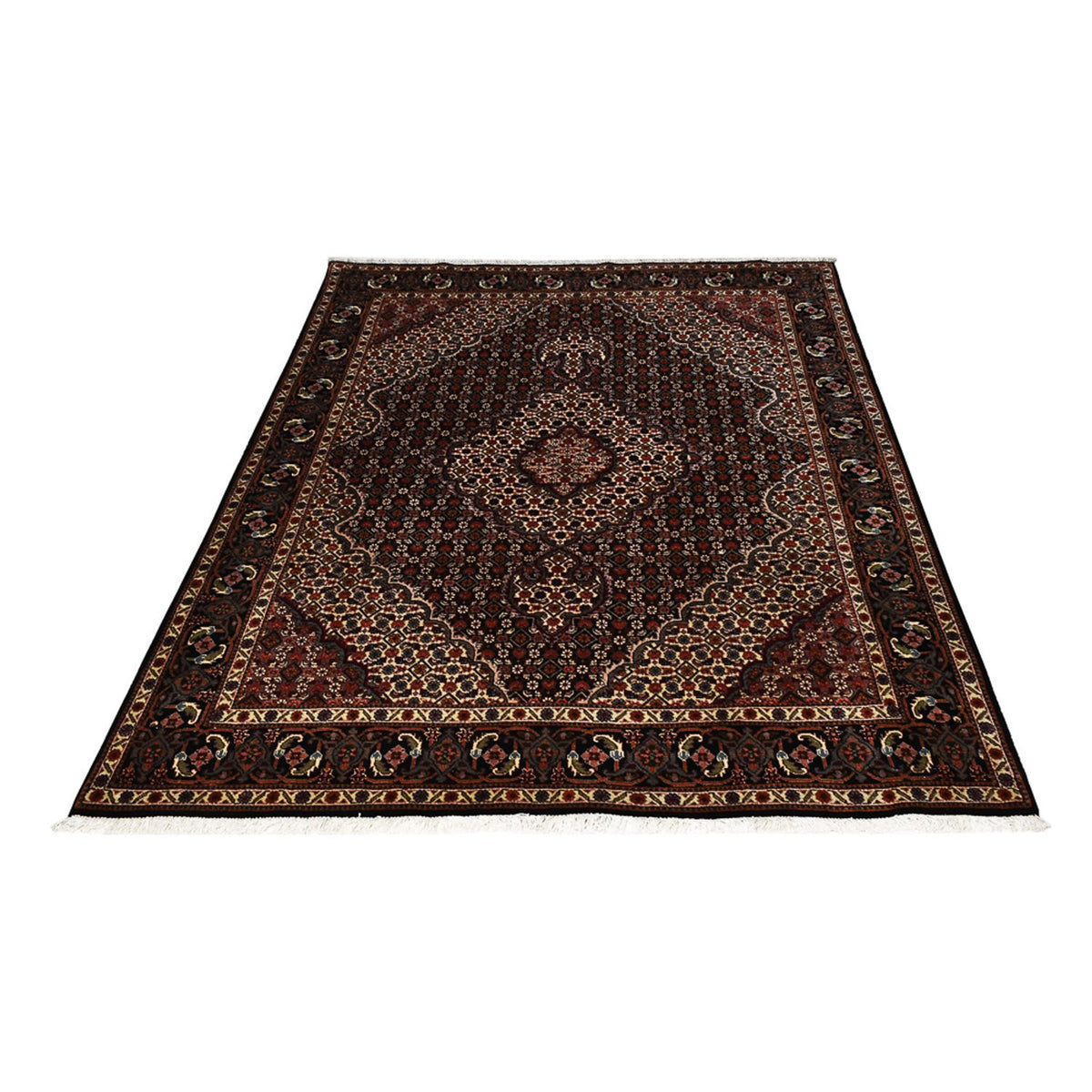 Tapis persan - Tabriz - Royal - 200 x 152 cm - marron foncé