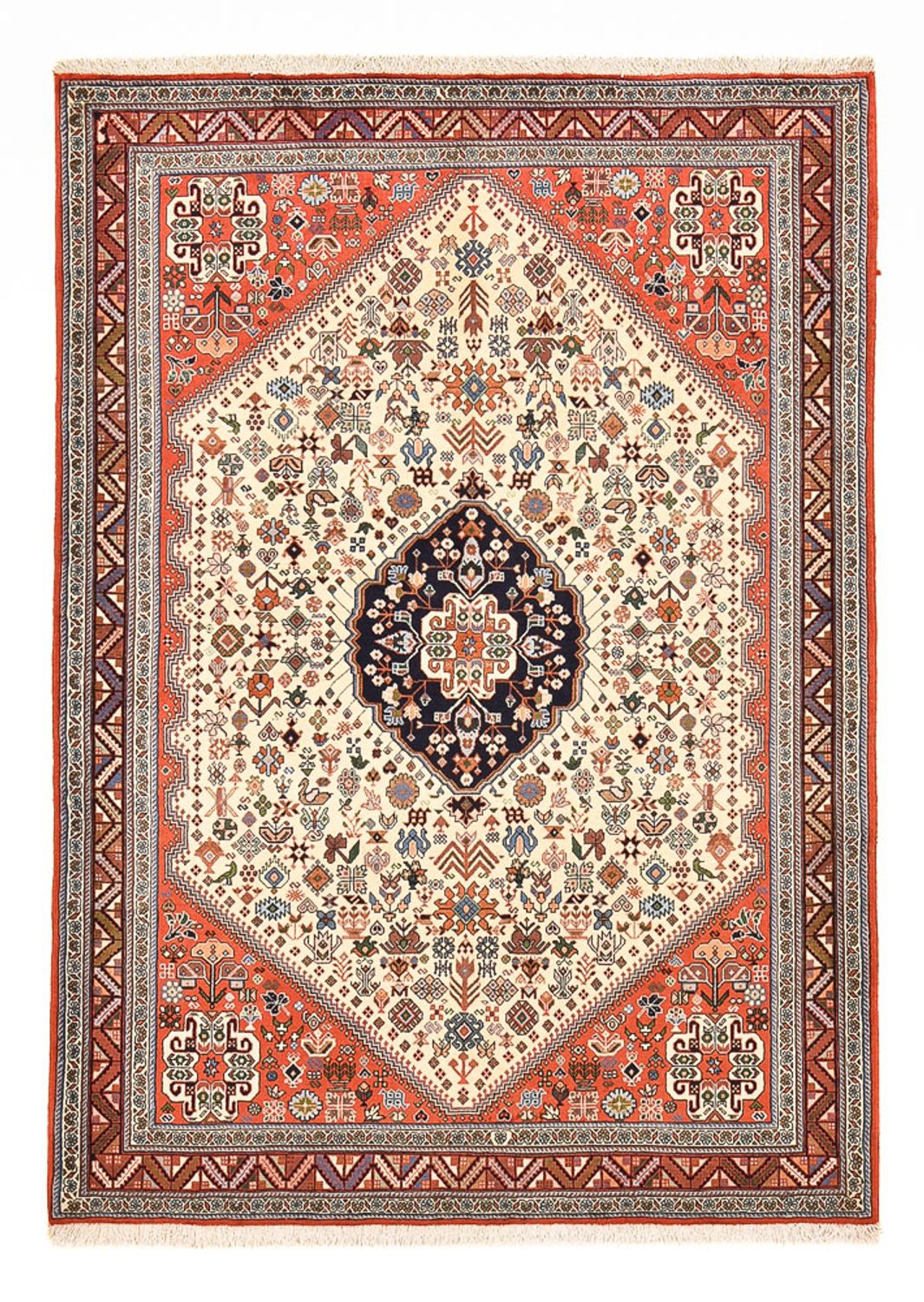Tapis Gabbeh - Persan Kashkuli - 208 x 148 cm - crème