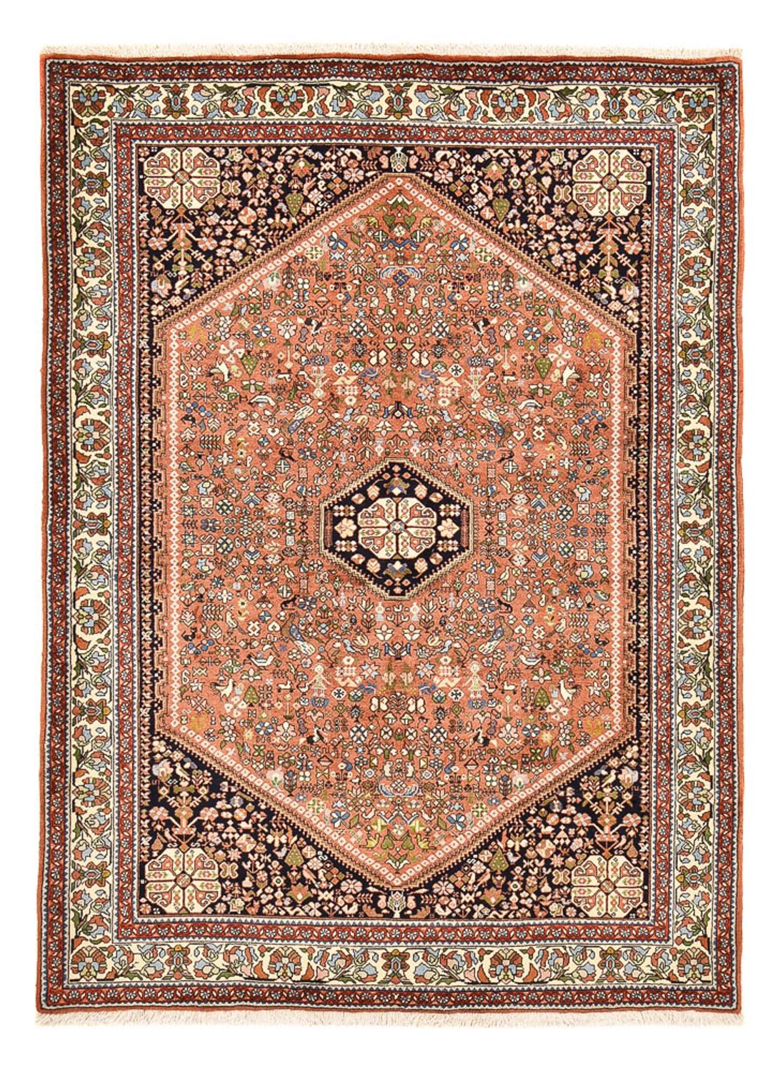 Tapis Gabbeh - Persan Kashkuli - 210 x 151 cm - rouge clair