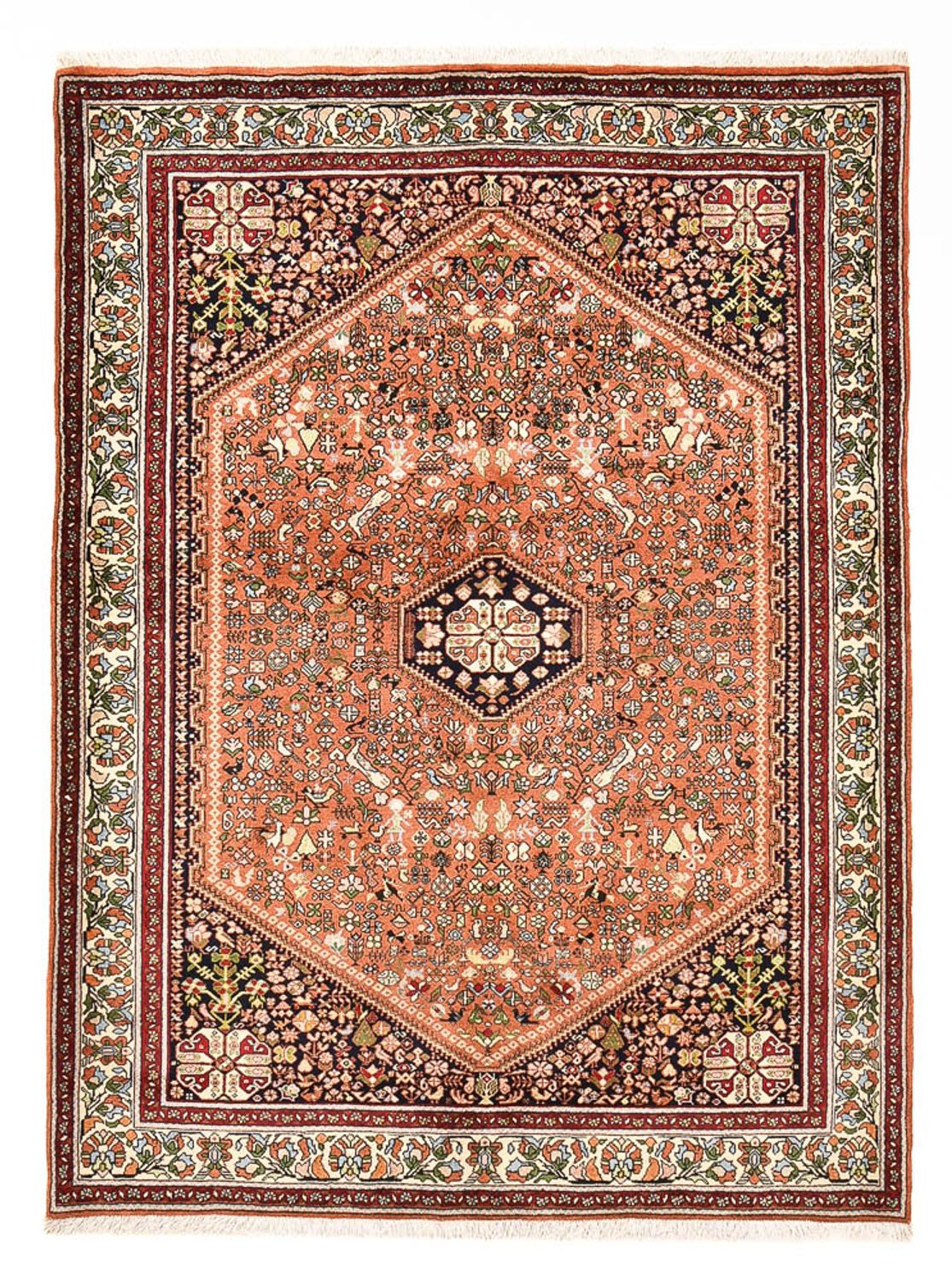 Tapis Gabbeh - Persan Kashkuli - 206 x 150 cm - rouge clair