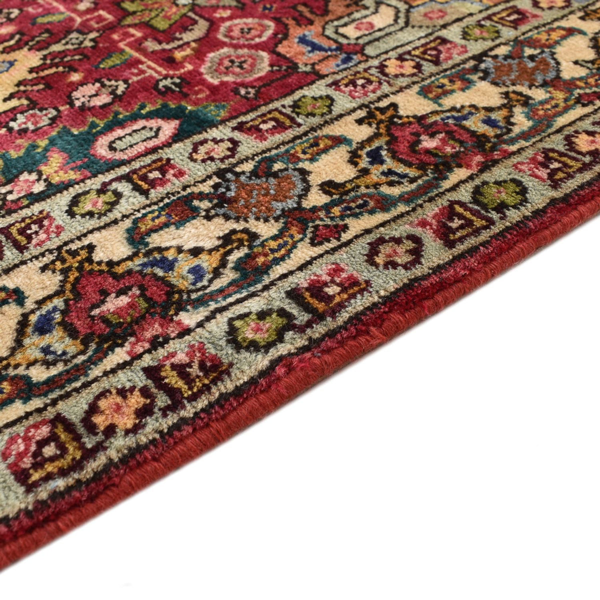 Tapis de couloir Tapis persan - Tabriz - Royal - 408 x 80 cm - rouge clair