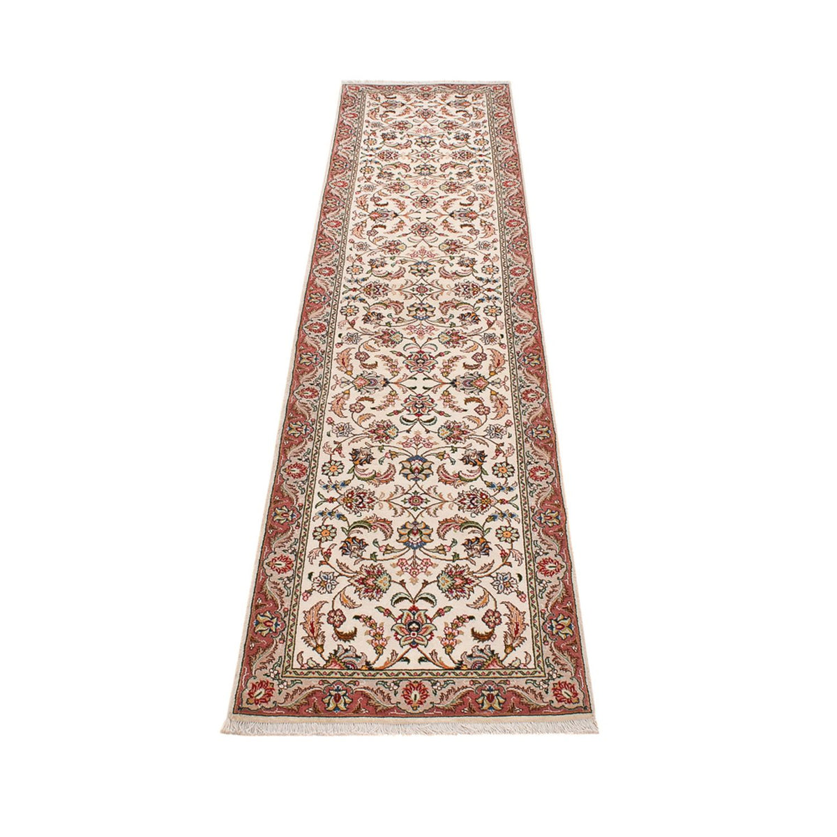 Tapis de couloir Tapis persan - Tabriz - Royal - 297 x 69 cm - sable