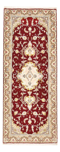 Tapis de couloir Tapis persan - Tabriz - Royal - 198 x 80 cm - rouge