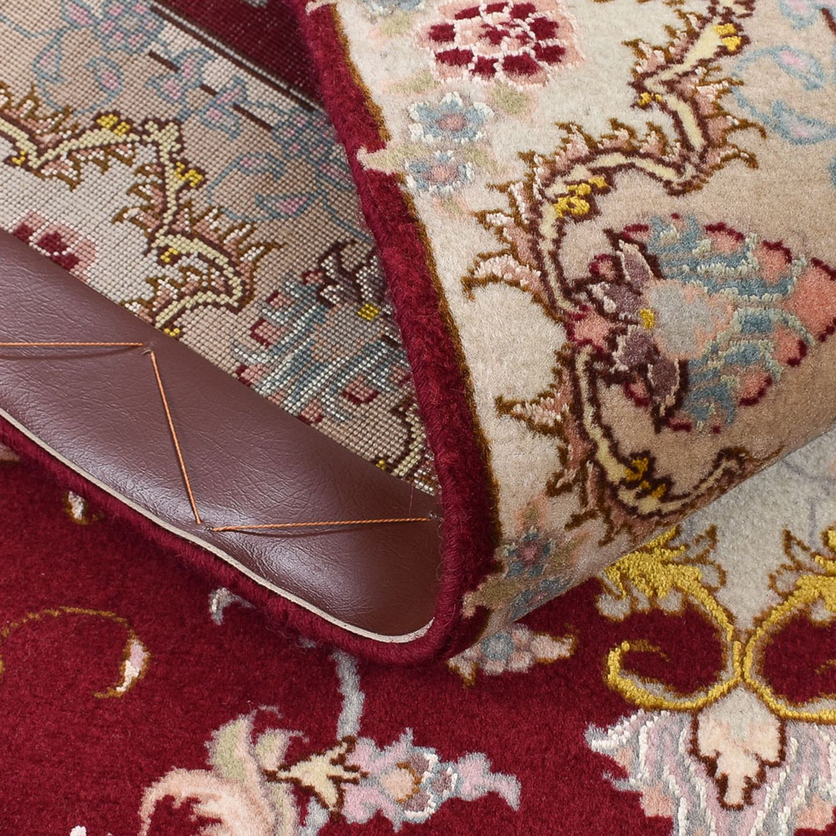 Tapis de couloir Tapis persan - Tabriz - Royal - 198 x 80 cm - rouge