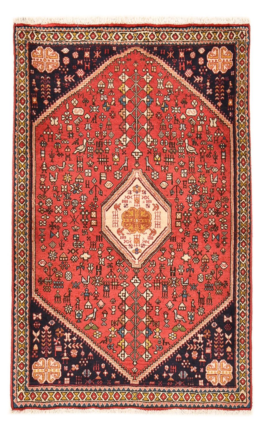 Tapis persan - Nomadic - 148 x 97 cm - rouge
